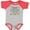 Baseball Heather and Red, variant on Inktastic Mimi and Papa Love Me Girls Baby Bodysuit