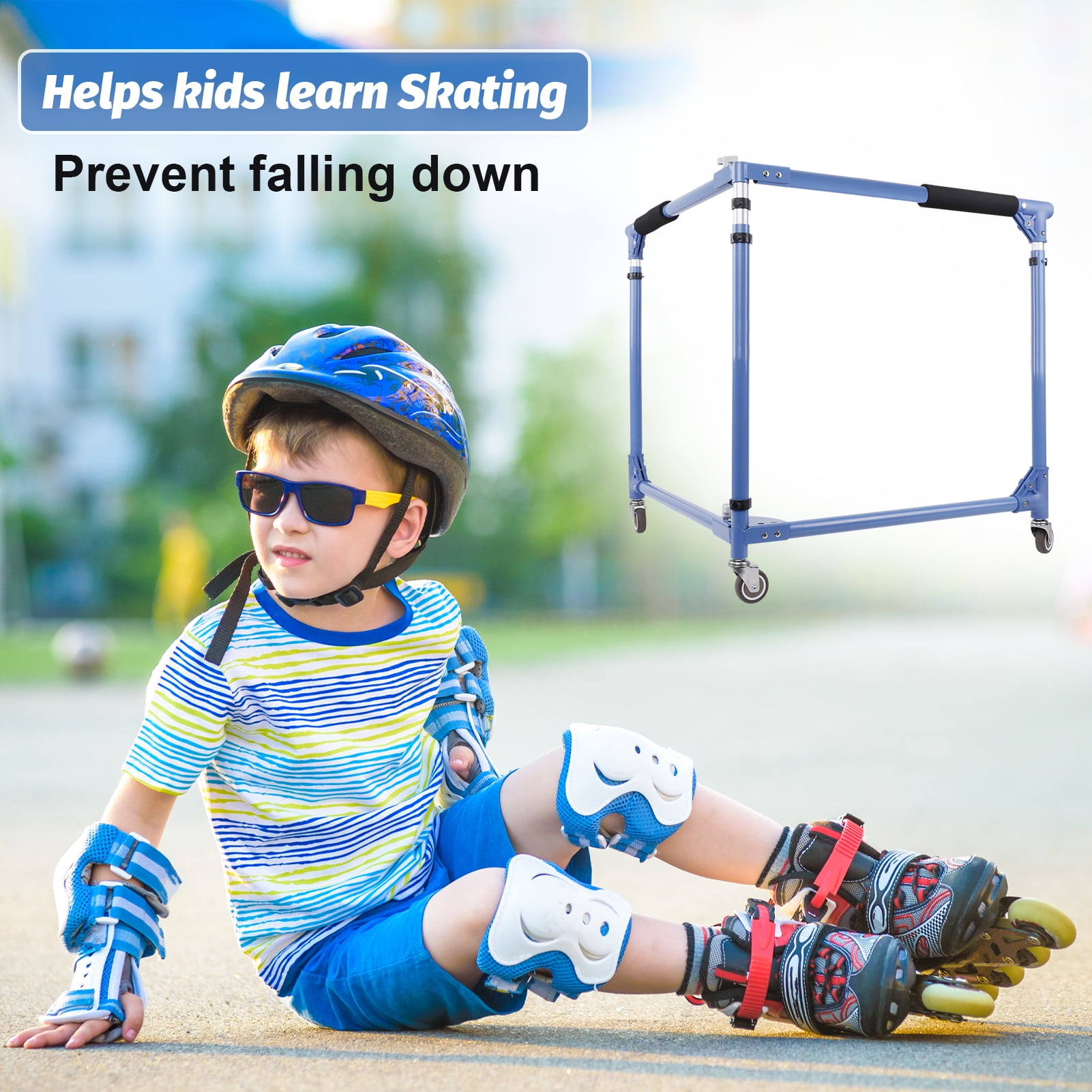 GanFindX Folding Skater Aid Roller Skate Trainer for Kids Toddler Adjustable Height
