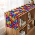 thumbnail image 6 of Table Runners 108 Inches Long Dress Scarves, Colorful Geometric Farmhouse Coffee/Dining/Kitchen Table Runner for Living Room, Modern Rainbow Ombre Abstract Art 13x108 Inch, 6 of 9