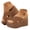 Brown, variant on Mepaouo Platform Sandals for Women 2025 Slip on Wedge Slides Comfortable Espadrilles Summer Shoes