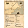 thumbnail image 2 of Vintage Maps 24x32 White Modern Wood Framed Museum Art Print Titled - Inter Colonial wars, 2 of 4