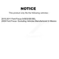 thumbnail image 2 of Transit Auto Front Rear Disc Brake Caliper Rotors Drums Semi-Metallic Pads Kit (8Pc) for Car Ford Focus KC8-100843S, 2 of 11