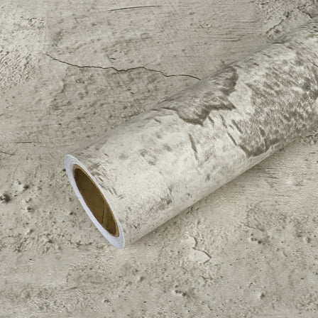 VEELIKE Old Cracked Beige Concrete Contact Paper for Countertops Waterproof Removable Industrial Peel and Stick Wallpaper for Bedroom Accent Wall Self Adhesive for Living Room Walls 15.7"x118"