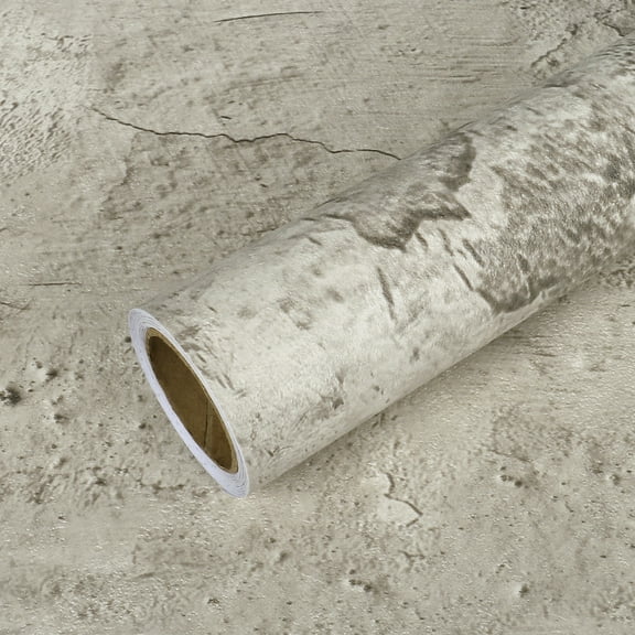 VEELIKE Old Cracked Beige Concrete Contact Paper for Countertops Waterproof Removable Industrial Peel and Stick Wallpaper for Bedroom Accent Wall Self Adhesive for Living Room Walls 15.7"x118"
