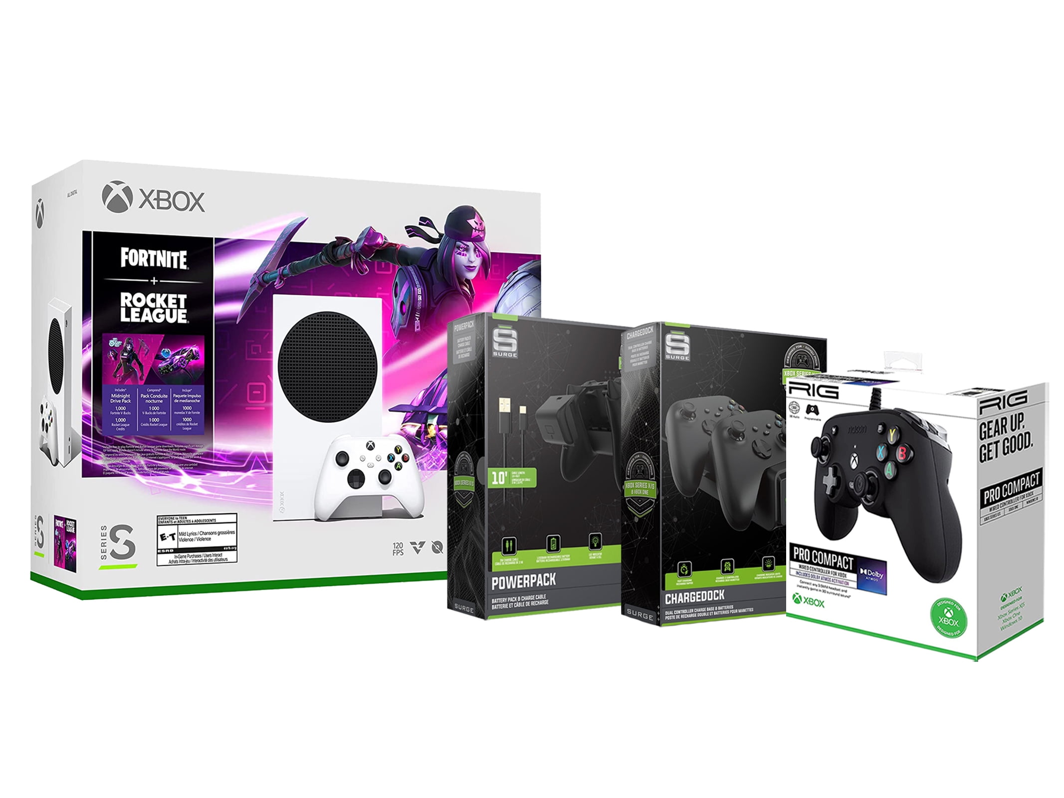 Microsoft Xbox Series S (Fortnite， Rocke Microsoft Xbox Series S Console Fortnite Rocket League with