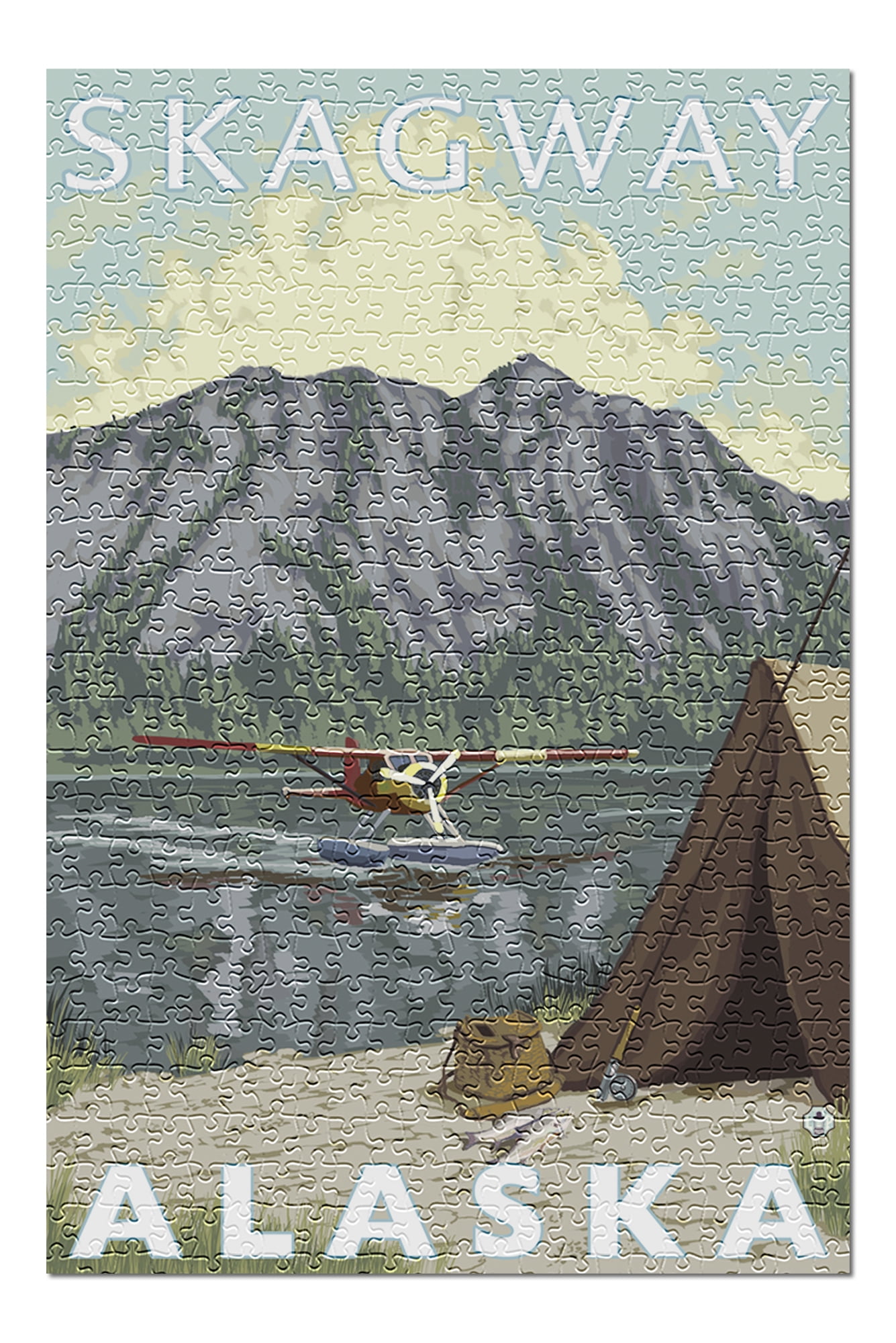Bush Plane and Fishing, Skagway, Alaska, 500 Piece Challenging 13x19