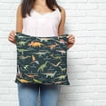 thumbnail image 2 of Green Dinosaur Pillow Covers 16x16 Inch Decorative Throw Pillow Cover, Vintage Letters Farm Animals Sofa Pillowcases Accent Cushion Case Home Decor Bedroom Living Room, 2 of 6