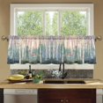 thumbnail image 4 of Yayeee Kitchen Curtains Set of 2 Light Filtering 57"x24" Over Sink Window Panels, Night Deer, 4 of 7