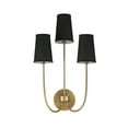 thumbnail image 3 of Trade Winds Diana 3-Light Wall Sconce in Natural Brass, 3 of 6