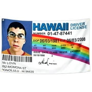 DANF Flag for McLovin Fake ID Driver License Wall Tapestry 3x5ft 200D Thicker HD Printing Banner Dorm Room Indoor Poster
