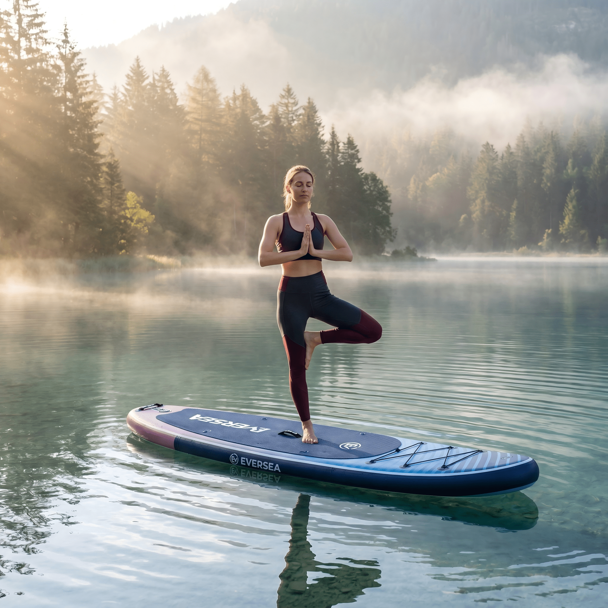 Rayocon Inflatable Paddle Board for Adults, 10' Stand Up SUP Board, Lightweight All-Around Paddle Board with Non-Slip EVA Deck for Youth & Adults
