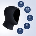 thumbnail image 3 of Capucha De Buceo, Gorro Térmico De Neopreno Duradero De 3MM, Capucha De Traje De Neopreno Transpirable Para Buceo, Esnórquel, Natación, Buceo, Surf, 3 of 7