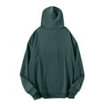 thumbnail image 3 of UAMVSH Men Plus Size Long Sleeve Hooded Sweatshirts Loose Fit Drawstring Hoodie with Pockets Basic Plain Pullover Tops(XX-Large,Green), 3 of 6