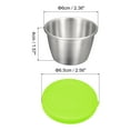 thumbnail image 2 of 3pcs Small Condiment Containers with Lids, Stainless Steel Salad Dressing Container for Lunch Bento Box, Green, 2 of 5