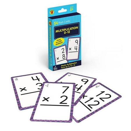 Carson Dellosa Multiplication Flash Cardsgrades 3-6 Double-Sided Cards, Multiplying Select Factors Through 12, Elementary Mathematics Practice (54 Pc)