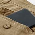 thumbnail image 5 of HCNTES Cargo Shorts Drawstring Stretch Waist Summer Quick Dry Beach Athletic Gym Golf Shorts(Khaki,32), 5 of 8