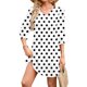 thumbnail image 4 of mfyjkho Vestidos de verano para mujer, Vestido de mujer de moda informal con puños elásticos lisos y cuello en V y manga larga Vestidos de fiesta para mujer m, 4 of 7