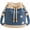 Blue, variant on Denim Crochet Bucket Bag, Drawstring Crossbody Purse with Daisy Embroidery | Boho Vintage Handbag for Women