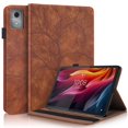 thumbnail image 1 of Tree of Life Embossed Case for Lenovo Tab m11/k11 Plus Stand, Card Slots, Stylus Loop Brown, 1 of 5