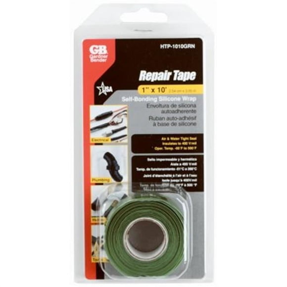 Gardner Bender 221822 Ruban de Réparation en Silicone Auto-Scellant 1 Po x 10 Pi, Vert
