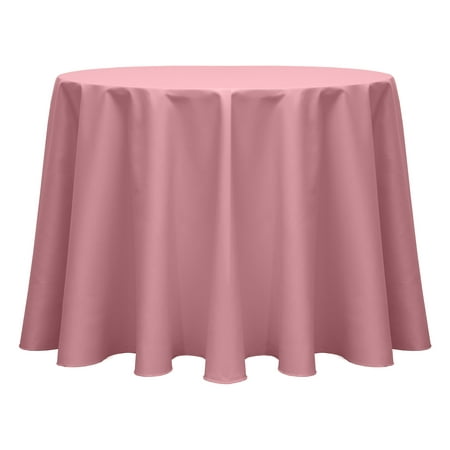 

Ultimate Textile (3 Pack) Poly-cotton Twill 120-Inch Round Tablecloth - for Restaurant and Catering Hotel or Home Dining use Dusty Rose Pink