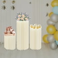 thumbnail image 3 of Dwellnix Cylinder Pedestal Wedding Cake Flowers Display Stand Decoration Dessert Table, 3 of 7
