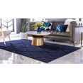 thumbnail image 3 of Rugs.com Lattice Shag Collection Rug – 5' x 8' Navy Blue Shag Rug Perfect For Living Rooms, Large Dining Rooms, Open Floorplans, 3 of 9