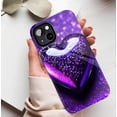 thumbnail image 5 of Sparkling Glitter Heart iPhone Case for Women Men, Romantic Purple Valentine’s Day Gift Compatible with iPhone 11/12/13/14/15/16 (Pro Max/Plus), 5 of 9