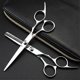 thumbnail image 1 of Juego de tijeras profesionales para cortar el cabello, tijeras de barbero de acero inoxidable 4CR fabricadas en Japón para cortar y entresacar el cabello., 1 of 5