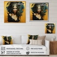 thumbnail image 4 of Designart "Warrior Queen in Gold and Black V" Fashion Framed Wall Art Decor - Glam Gold Woman Abstract Entryway Framed Wall Art Print, 4 of 6