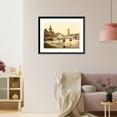 thumbnail image 3 of Historic Framed Print, Market place and Bismarcks Fountain Jena Thuringia Germany, 17-7/8" x 21-7/8", 3 of 9