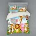 thumbnail image 2 of Ambesonne Cartoon Bedding Set 3 Pcs, Comic Savannah, Twin, Multicolor, 2 of 3
