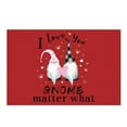 thumbnail image 1 of Tapis d'Hiver pour Entrée Saint-Valentin Tapis de Porte Intérieur & Extérieur Profil Bas Résistant à la Saleté et Lavable Absorbe l'Eau Antidérapant Tapis de Porte d'Entrée Lettres et Gnomes 40 X 60Cm, 1 of 9