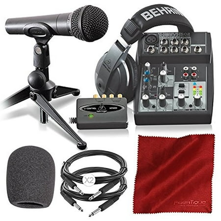 Behringer PODCASTUDIO USB Complete Podcasting Kit w/USB Audio Interface and Basic Accessory