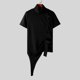 thumbnail image 3 of INCERUN Tops 2024 Camisetas de estilo americano con diseño deconstructivo y hebilla de metal para hombre, camisetas de moda para hombre, camisetas de manga corta sólidas S-5XL, 3 of 5