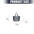 thumbnail image 3 of Stylish Gradient Jeans Casual Shoulder Bag Practical Fabric Underarm Bag Large Capacity Handbag Multiple Pockets Blue, 3 of 4