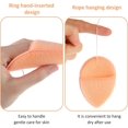 thumbnail image 3 of Ljia 2 PCS Facial Sponge Konjac Glove Bath Sponge Gentle Exfoliating Pads Wash Reusable Puff for Daily Face Deep Pore Cleansing Blackheads Dead Skin, Makeup Remover (Orange, Pink) A416, 3 of 7