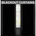 thumbnail image 4 of Tektrum Thermal Insulated Blackout Room Darkening Curtains with Grommet Top, Silver Foil Print Wave Lines with Dots Drapes for Living Room Bedroom Light Blocking, 52W x 63L Inches, 2 Panels, Gray, 4 of 8