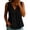 *Black, variant on Women's V Neck Empire Waist Babydoll Tank Top ,Casual Sleeveless Blouse Army Green,Women's Plus XXL