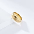 thumbnail image 4 of HIJONES Men Women's Matte Brushed Tungsten Steel Ring Band Statement Finger Jewelry Gold Size 7, 4 of 5