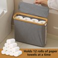 thumbnail image 2 of See-through Paper Towel Storage Basket Household Bathroom Paper Towel Sundries Storage Basket Foldable With Lid Waterproof Storage Box, 2 of 4