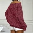 thumbnail image 5 of 2026 Leopard Sweatshirt for Womens Off The Shoulder Oversized Tops, L, 5 of 5