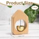 thumbnail image 3 of Uxcell 1-Pack Campana Magnética para Tiendas para Abrir Puertas, Campana de Viento Vintage de 2.4 pulgadas/6 cm de Haya con Campana de Latón [Beige, Forma de Casa], 3 of 6