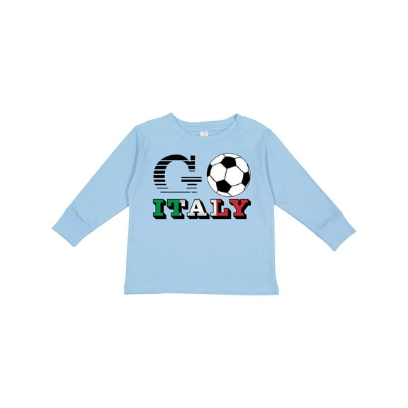 Inktastic Go, Italy Soccer, Football Boys or Girls Long Sleeve Toddler T-Shirt