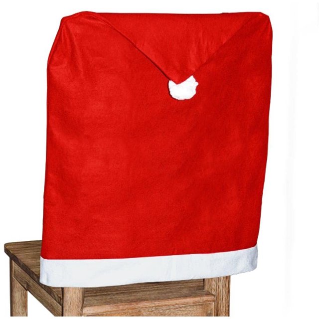 Fundas para sillas Juego navideño 2/4/12/24 piezas Gorro de Papá Noel decoración navideña Fundas para sillas 60 x 50 cm funda para silla Namotu MZQ-0923-2