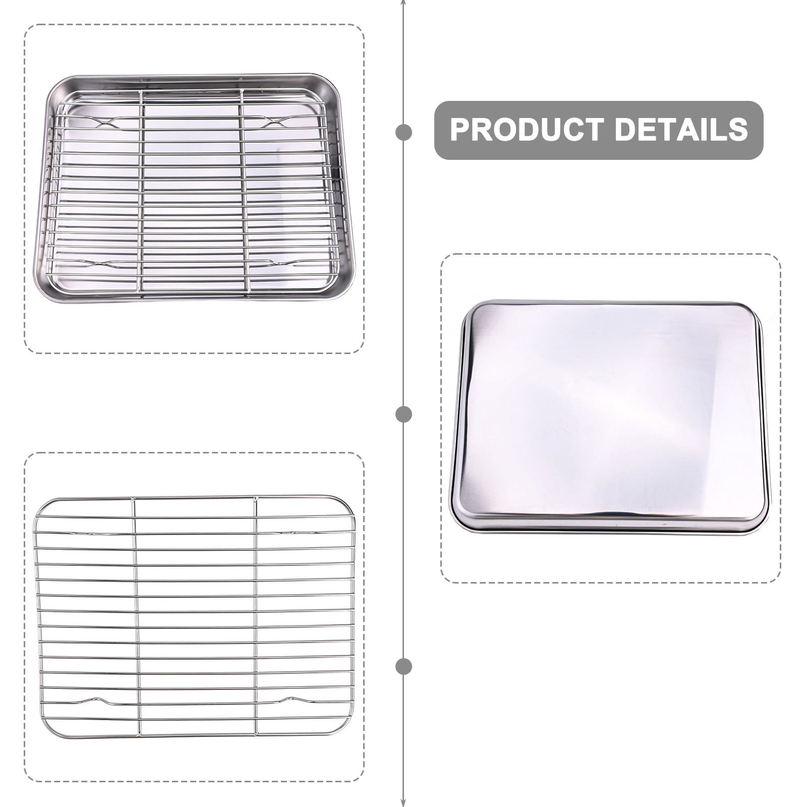 Wodtesl Rust resistant Stainless Steel For Baking Sheet with Wire Rack Superior Quality