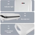 thumbnail image 5 of Mini Donut Maker, Mini máquina para hacer panqueques para desayuno, refrigerios, postres y más con superficie antiadherente, máquina para hacer pasteles, calentamiento de doble cara Hace 16 donuts, 5 of 5