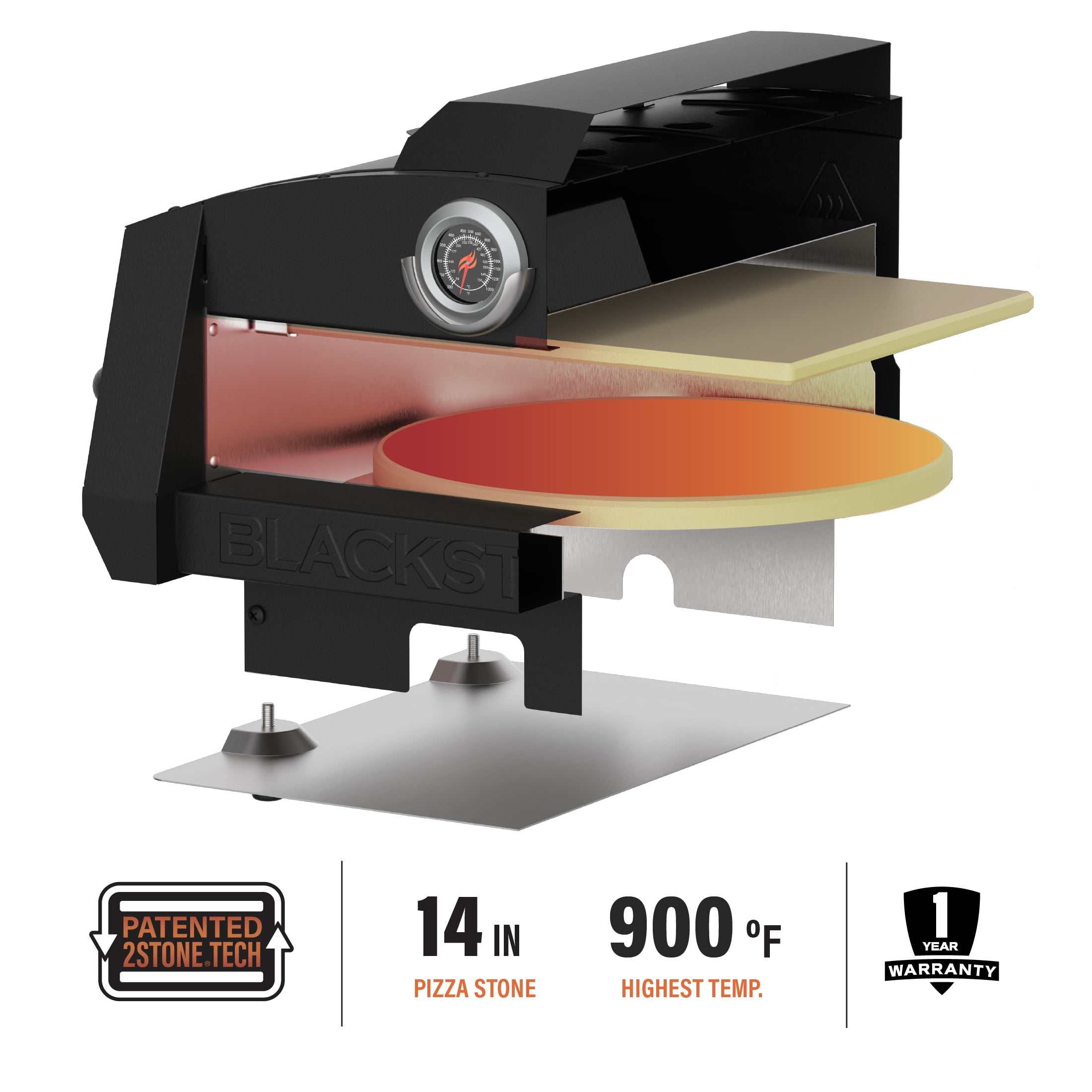 Blackstone On The Go 17" Pizza Oven Conversion Kit for Blackstone 17" Griddle Base