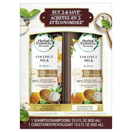 Herbal Essences Bio:Renew Shampoo Conditioner Set, Coconut, 13.5 oz