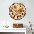 thumbnail image 2 of Yayeee Wall Clock Battery Operated 9.5" Silent Quartz Non-Ticking for Living Room Decor, Watercolor Sunflowers and Leaves, 2 of 8